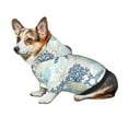 thumbnail image 7 of Fotbe Algae Corals and Seashells Print Small Dog Sweater Hoodies Pet Grey Hooded Soft Fleece Sweatshirts with Pocket Fall Winter Puppy Cat Sweaters Warm Clothes-Medium, 7 of 7