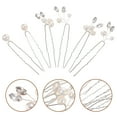 thumbnail image 2 of 6 Pcs Épingles à Cheveux Décor Perles en Strass Mariage Accessoires pour Cheveux de Mariée Mariage, 2 of 8