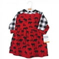 thumbnail image 2 of Hudson Baby Infant and Toddler Girl Cotton Long-Sleeve Dresses 2pk, Red Moose Bear, 3 Toddler, 2 of 2