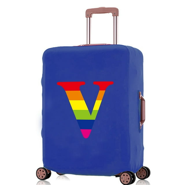 Luggage Covers Travel Accessories Suitcase Cover Protector Reusable Washable 18-32inch Rainbow Letter Printed Pattern Series 8rainbow V M