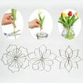thumbnail image 4 of 3 Pieces Flower Arranger Holder Reusable Flower Frog Stainless Steel Flower Lid Arranger Metal Insert Floral Arrangement Round Organizer for Plant Fixation,Gold, 4 of 8