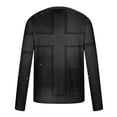 thumbnail image 3 of Cross Printed Tops Mens Funny 3D Print Tees Shirts Long Sleeve Shirt for Men Causal Crew Neck Top Workout Athletics Tee Top, 3 of 4