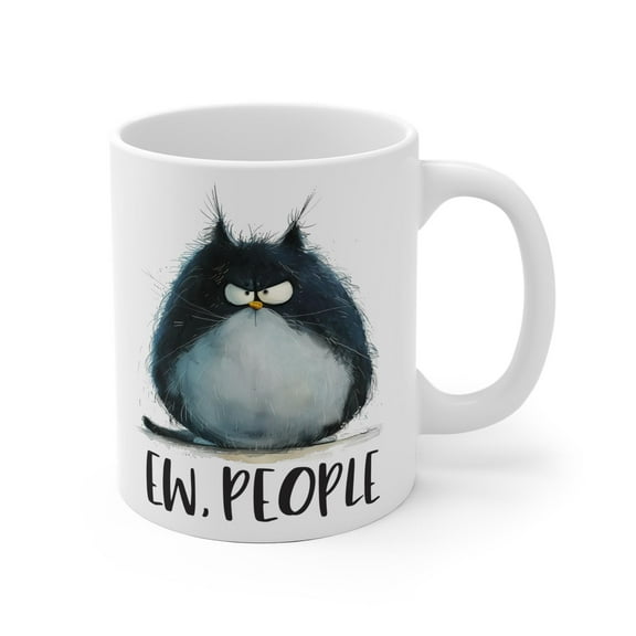 ChaChaCoo Ew People - Grumpy Cat Ceramic Mug