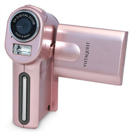 Vistaquest VQ-DV7 Pink Flash Memory Digital Camcorder, Digital Camera w/ 7MP Resolution