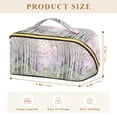 thumbnail image 4 of FORMRS Makeup Bag Travel Cosmetic Organizer for Women Fold Flat Zipper Pouch with Handle, Purple Deer, 4 of 8