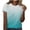 Green, variant on Womens Summer Tops Stylish Gradient Short Sleeve Going Out Blouse Crew Neck T-Shirt