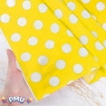 thumbnail image 2 of PMU Polka Dot Table Cover Yellow Plastic Rectangle 54" x 84" Tablecloth Square Wipeable Waterproof Disposable Party Decoration Great for Dining, Parties, Picnics, Bbq's, Summer Gatherings Pkg/3, 2 of 7