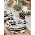 thumbnail image 5 of Sage Green Geometric Cloth Napkins Set of 6 Reusable Dinner Napkins, Simple Black Gray Abstract Striped Cocktail Napkin Washable Table Napkins for Wedding/Holiday Party/Baby Shower 20"x20", 5 of 7