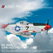 Bruce&Shark RC Plane, 2.4GHz 4 Channel Brushless Remote Control Jet Airplane for Adults, WLtoys RC Aircraft Fighter with 6-Axis Gyro, LED Searchlight, Easy to Fly for Boys and Girls