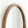 thumbnail image 4 of Kate and Laurel Hogan Farmhouse Oval Framed Wall Mirror, 18 x 24, Natural Rustic, Decorative Traditional Wood Mirror with Soft Curvature and Oval Shape, 4 of 9