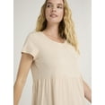 thumbnail image 3 of Time and Tru Women's and Women's Plus Tiered Cotton Mini Dress, Sizes XS-4X, 3 of 4