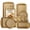 Gold, variant on HONGBAKE 9-Piece Non Stick Bakeware Sets with Wave Texture for Reduced Grease, 0.8mm Thick Non Toxic Baking Pans Set, Includes Stackable Cookie Sheets for Oven, Gold