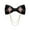 Black-S2, variant on MENDENG Black Bow Ties for Men Pre-Tied Rhinestone Pearl Chain Decor Tuxedo Adjustable Men's Bowtie (Gold/White)