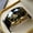 Black with Gold Shell and Black Surface, variant on New men's watch, fashionable mechanical watch, waterproof, barrel-shaped, hollow design, leather strap, personalized, creative, trendy men's wristwatch