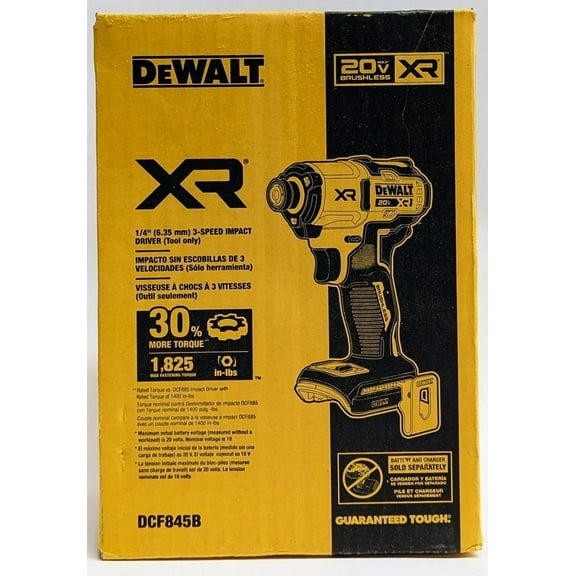 DeWalt DCF845B 20V MAX XR 1/4" 3-Speed Impact Driver - Tool Only