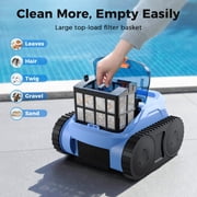 2026 Upgraded Cordless Robotic Pool Cleaner - Dual 180W Brushless Motors, IP68 Waterproof, Smart Navigation for In-Ground & Above-Ground Pools Wall & Waterline Climbing