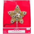 Holiday Time Christmas Ornaments 6" 11 UL Gold Tinsel Star Tree Topper