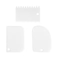 thumbnail image 4 of 3 Pcs Cake Scraper Cake Smoother,Flexible Plastic Multipurpose Kitchen Pastry Cutter Tool,Reusable Washable Dough Scraper Bowl Scraper for Bread Dough Baking Cake Fondant Icing, 4 of 4