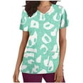 thumbnail image 2 of Rciityk Scrub Tops Women V Neck Nurse Uniform Shirts with Pockets Casual Floral Printed Short Sleeve Working Medicals Blouse, 2 of 5