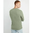 thumbnail image 4 of Hanes Henley Long Sleeve Originals Men's Tri-Blend Three Button Camping Outdoors, 4 of 5