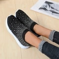 thumbnail image 6 of EKVAHL Women's Rhinestone Knit Sneakers, Slip-On Sock Sneaker Nurse Shoes, Breathable Mesh Orthopedic Non-Slip Sport Shoes, Arch Support Indoor Outdoor Walking Shoes Black, 6 of 6