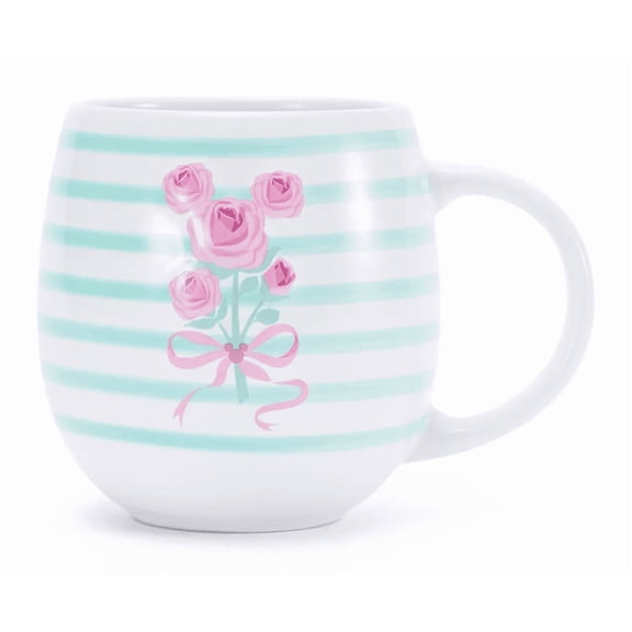 Disney Parks Mickey Mouse Icon Rose and Ribbon Coffee Mug New With Tags