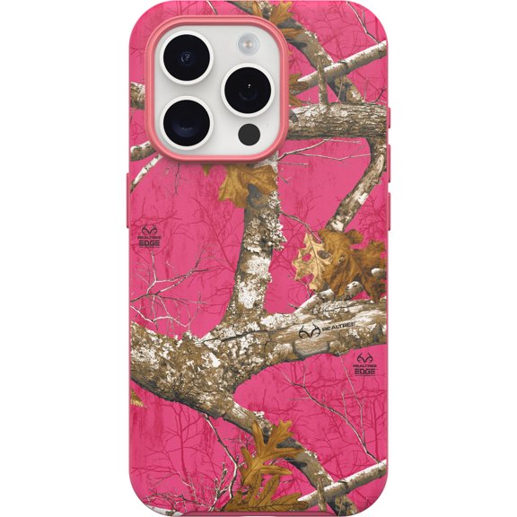 OtterBox Vue  Series Slim Cell Phone Case for Apple iPhone 15 Pro, RealTree Flamingo Pink