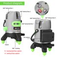 thumbnail image 4 of Herramienta de medición de nivel láser de 5 líneas de autonivelación automática multifunción de 3 °, 4 of 8