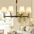 thumbnail image 2 of Chandelier Shades Set of 6,Small lamp Shades clip on bulb, mini lamp shade with White Linen Dia 3"Top x 6"Bottom x 5"H (White, 3x6x5")$$Tools & Hardware Other, 2 of 8
