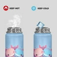 thumbnail image 2 of SEANATIVE Cartoon Axolotl Insulated Water Bottle 20oz Stainless Steel Double-Walled Thermos for Cold Drinks For Hot Beverages Vacuum Insulated Reusable Bottle, 2 of 7