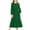 Army Green, variant on Girls Long Sleeve Dress, Girls Casual Comfortable Solid Long Sleeve Crew Neck Midi Dress with Side Pockets Blue, 6-7 Years