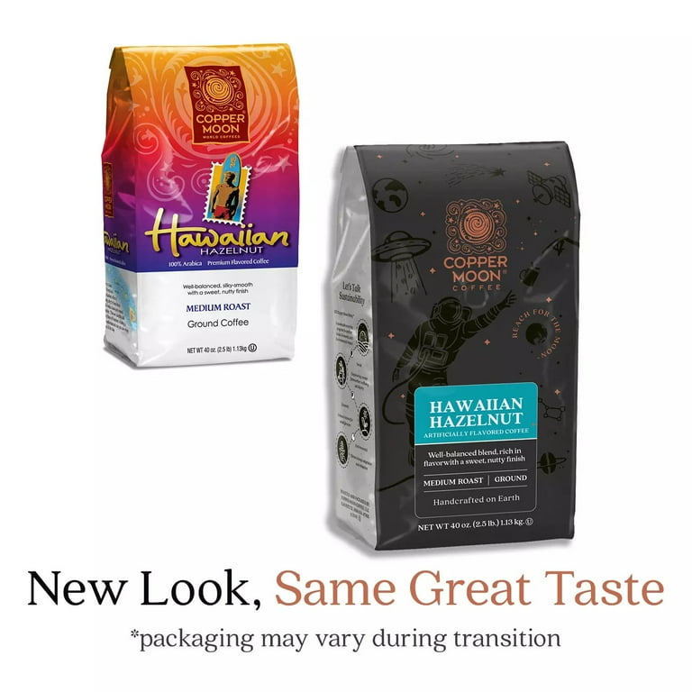 Sweet Hawaiian Hazelnut Medium Roast, Copper Moon World Coffee (40