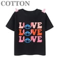 thumbnail image 3 of Camiseta de algodón de moda para niños y niñas con cuello redondo y manga corta de Disney Anime Stitch Angel, 3 of 5