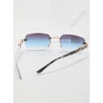 thumbnail image 4 of Men Ombre Lens Rimless Sunglasses, 4 of 5