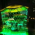 thumbnail image 3 of LINLIN Solar Net String Lights, 3m*2m 200LED Net Lights with 8 Modes Backyard Patio Net Light for Window Wall Sweetheart Table Background Camping Beach (Green), 3 of 9