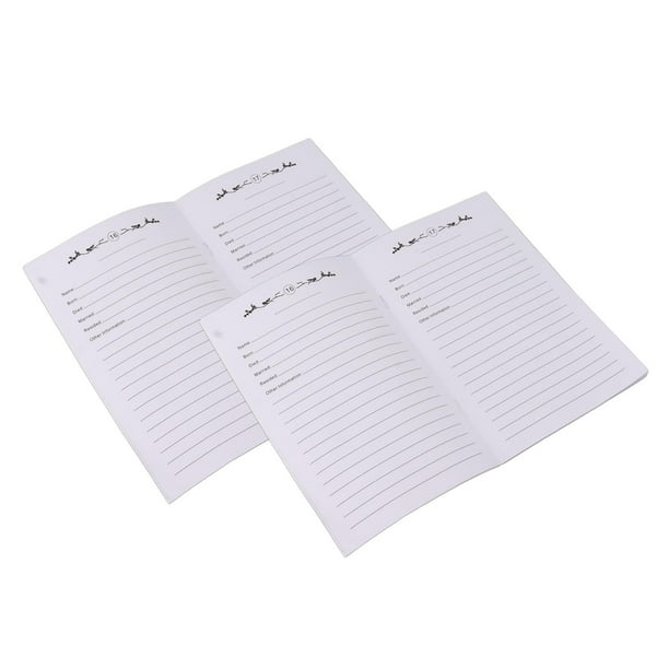 Family Tree Notebook, Family Tree Record Book 16 Pages Handwritten For ...