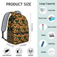 thumbnail image 5 of Black Sunflower Backpack for School,Cute School Bag,Schoolbag with Adjustable Shoulder Straps & Padded Back,15.3"x11"x6.7", 5 of 5
