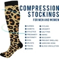 thumbnail image 4 of Coolnut Leopard Compression Socks for Men & Women 1 Pack, Knee High Stockings for Running, Sport, Hiking & Travel, 4 of 6
