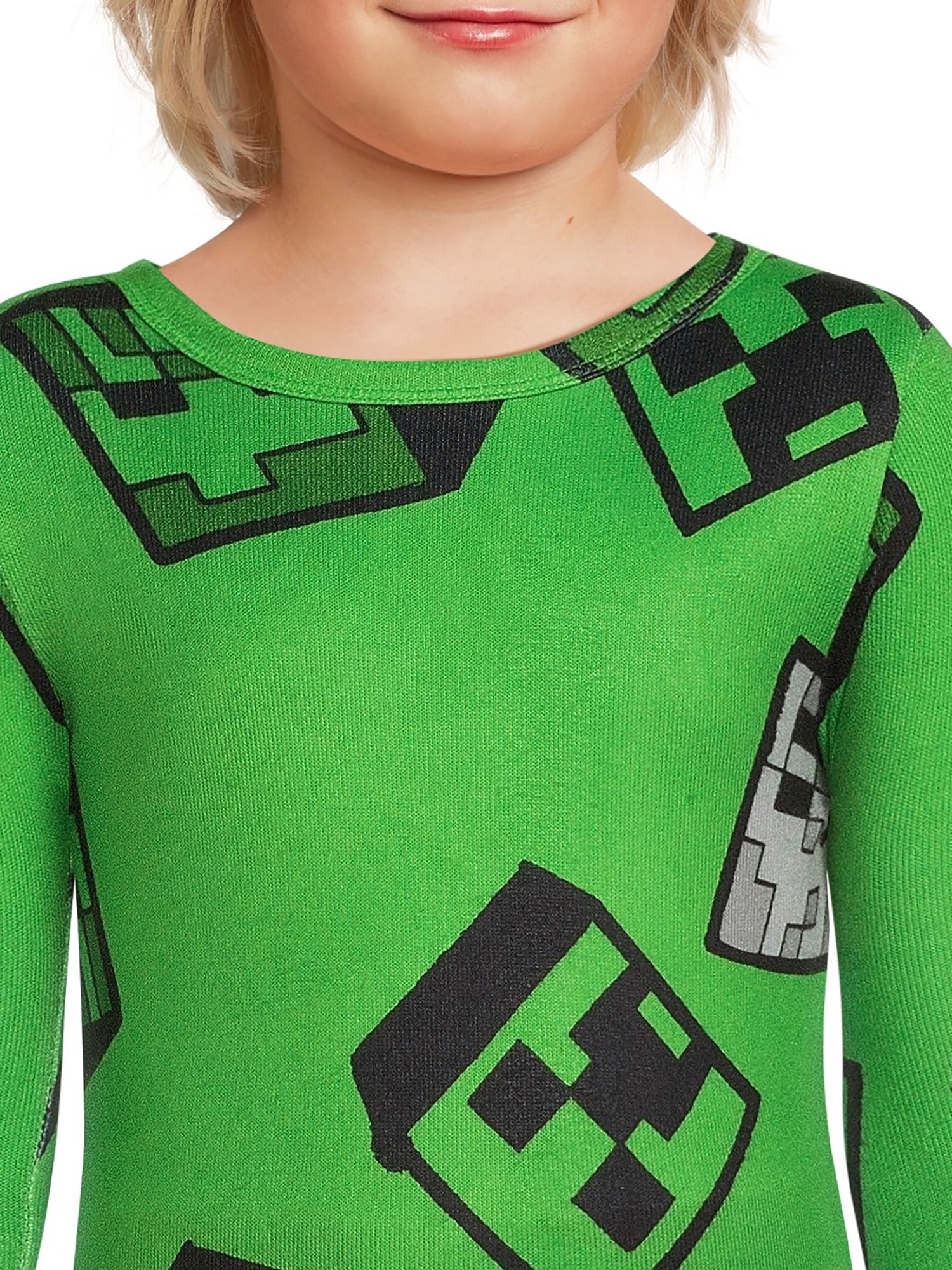 Minecraft Boys Long Sleeve All Over Print 2-Piece Pajama Sleep Set, Sizes 4-10