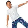 thumbnail image 3 of Saint Eve Kids Boys Fuzzy Pajama Pants, 2 Piece PJ Pant Set and Sleep Mask - Gray Space Alien, Small, 3 of 6