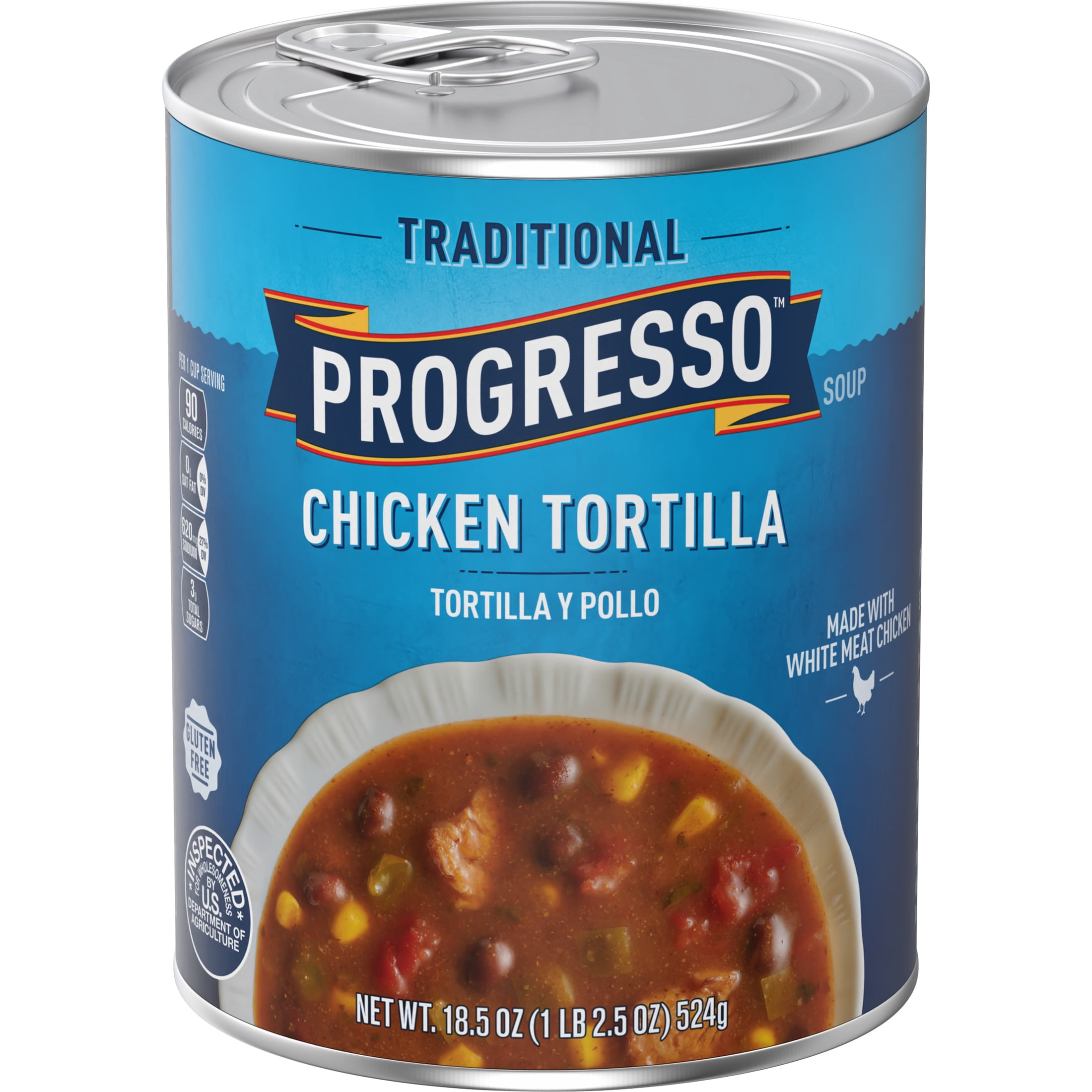 Progresso Traditional, Chicken Tortilla Canned Soup, Gluten Free, 18.5 oz.
