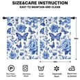 thumbnail image 2 of Blackout Kids Curtains,Blue Roses and Butterflies Pattern Childrens Insulated Curtains Set Of 2,Bedroom Essentials,Toddler Room Decor 42x54in(106x137cm), 2 of 4