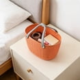 thumbnail image 4 of YYV Cadeaux Panier d'Achats Polyvalent Tissé à la Main Sac Fourre-Tout de Pique-Nique avec Poignée Découpée Design Panier d'Épicerie Réutilisable Sac de Marché Rangement de Pique-Nique à la Plage, Style Osier, Panier de Pique-Nique, 4 of 6