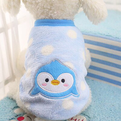 Ropa de lana de dibujos animados para mascotas, abrigo para perros pequeños, chaqueta de invierno, ropa cálida para mascotas, suéter, ropa para Chihuahua, XXS