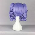 thumbnail image 4 of Unique Bargains Wigs for Women 14" Purple Curly Wig with Wig Cap Shoulder Length Ponytail, 4 of 6