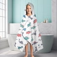thumbnail image 6 of Colorful Dinosaur Assortment Pattern Hooded Bath Towel，60"x35" for Ages 3 To 12 Kids, Quick Dry Lightweight Soft Microfiber Hood Beach Towel Cover Up for Kids, 6 of 7