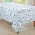thumbnail image 2 of Fennco Styles Coastal Seashells Tablecloth 65" W x 104" L - Blue Sealife Nautical Table Cover for Dining Room Decor, Everyday Use, Summer Gathering, Banquets, and Special Occasions, 2 of 4