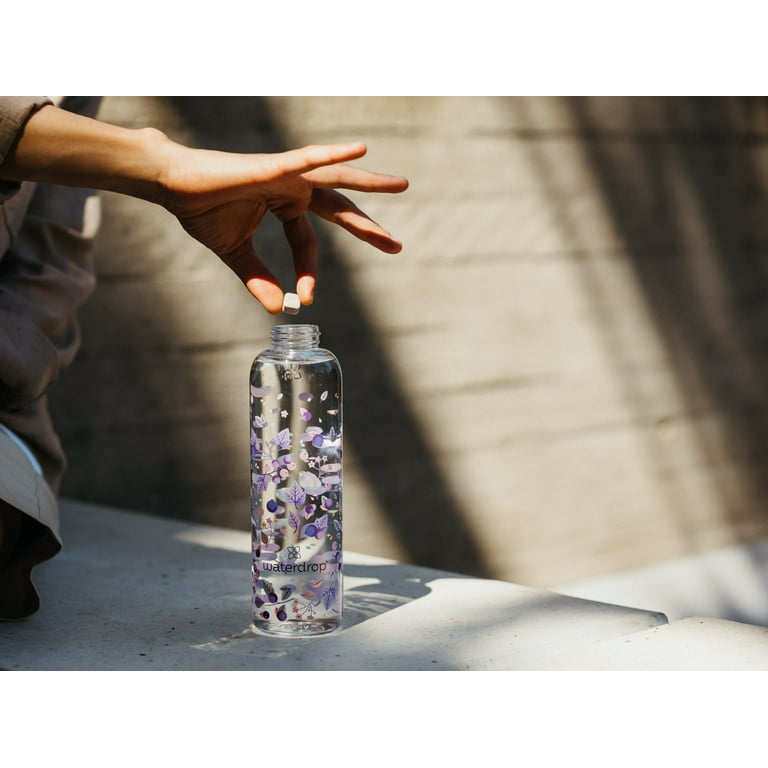Waterdrop BPA Free Glass Water Bottle,Insulating Neoprene Sleeve