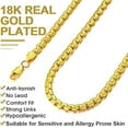 thumbnail image 4 of ChainsHouse Necklaces for Men Rolo Box Link Chain 14K Gold Plated Hip Hop Chain Necklaces for Boyfriends Birthday Valentine's Day Gift, Width 4/6mm, 14" 18" 20" 22" 24" 26" 28" 30" Length,Gift Box, 4 of 8