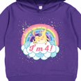 thumbnail image 3 of Inktastic 4th Birthday Unicorn Rainbow Cute Girls Toddler Hoodie, 3 of 4